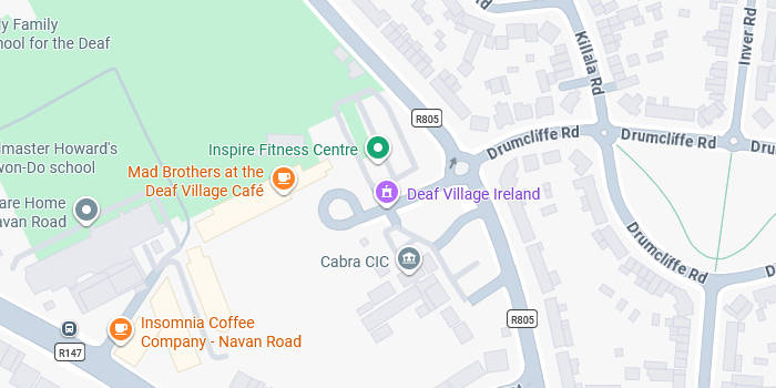 Map to Deaf Village in Cabra